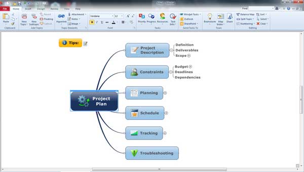 MindManager screen picture