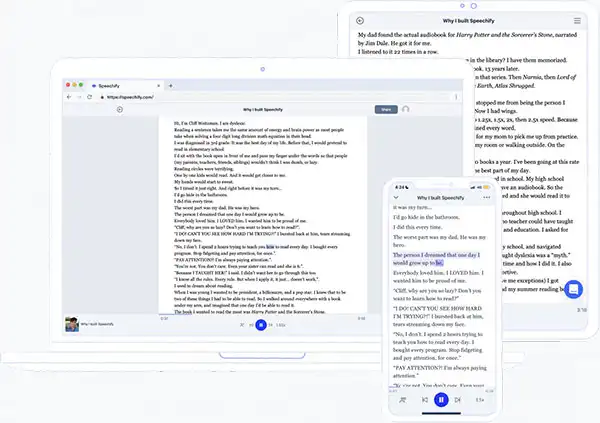 Speechify screen picture