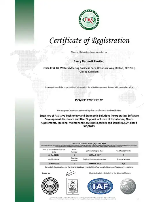 ISO 27001 - Information security management certificate